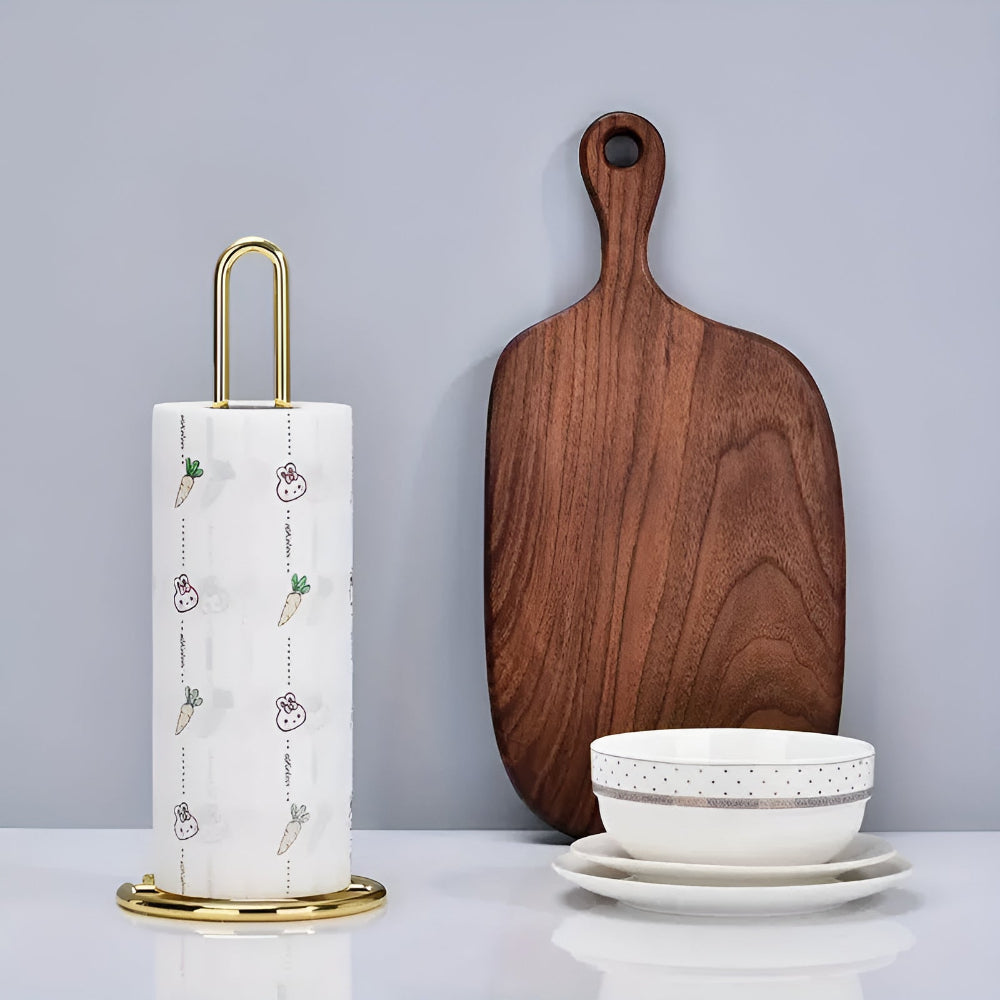 Modern Iron Tissue Roll Holder for Easy One-Handed Use