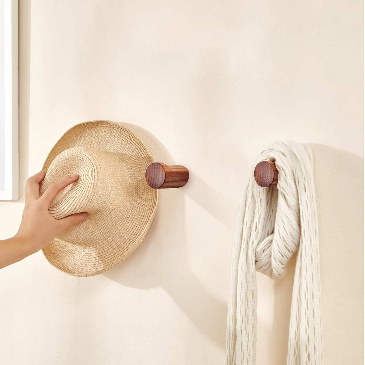 Solid Walnut Wood Wall Hook