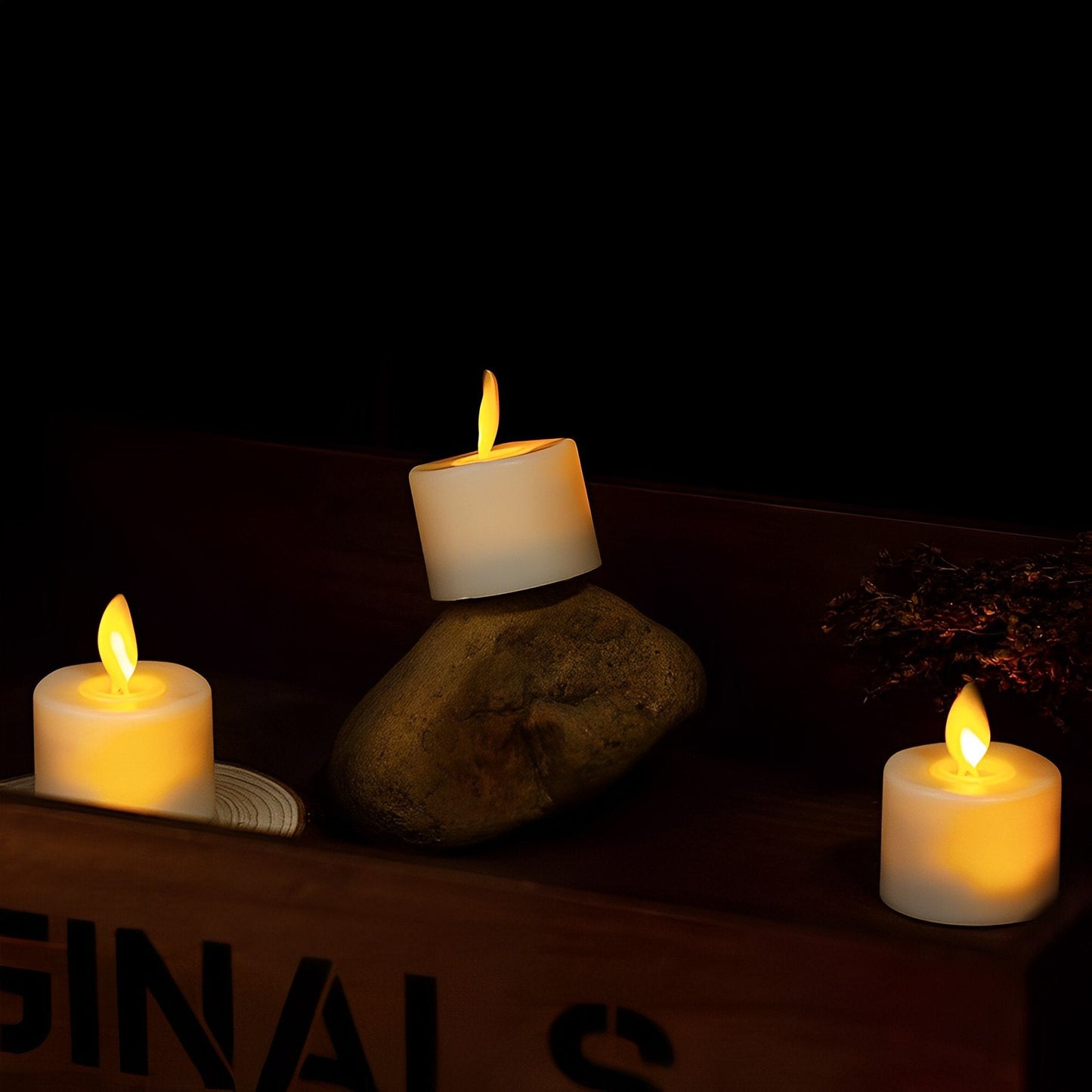 Flameless LED Candle with Moving Wick and Remote Control