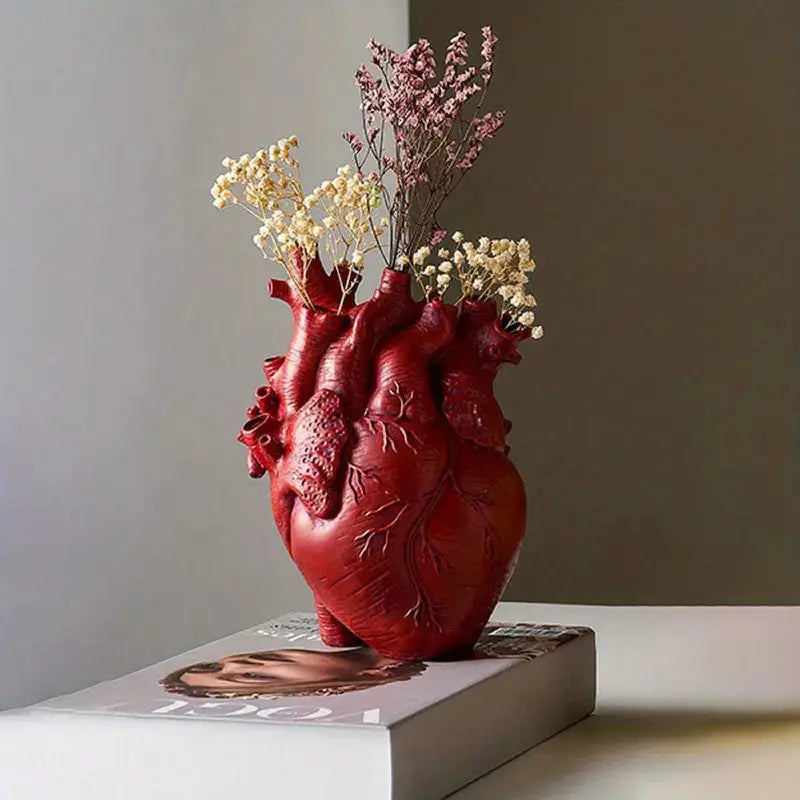 Heart-Shaped Ceramic Vase in Vibrant Colors