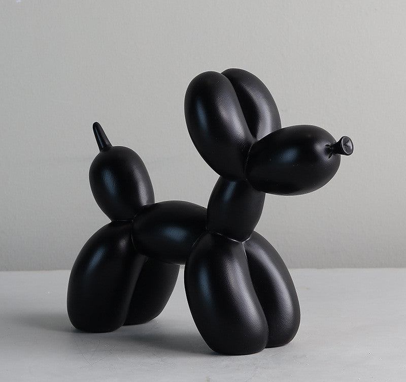 Black and White Balloon Dog Figurine