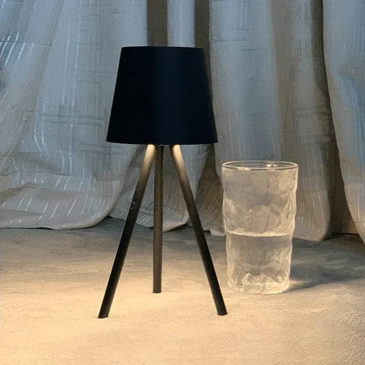 Cordless LED Tripod Table Lamp - Modern Minimalist Night Light