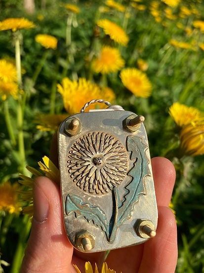 Mini Flower Press with Brass and Silver Details - Portable Botanical Keepsake Maker