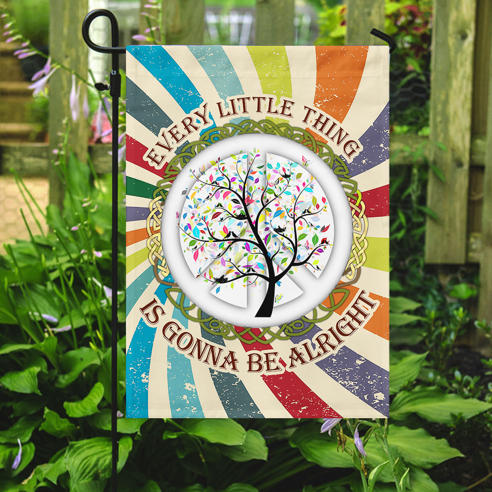Double-Sided Canvas Every Little Thing Is Gonna Be Alright Flag