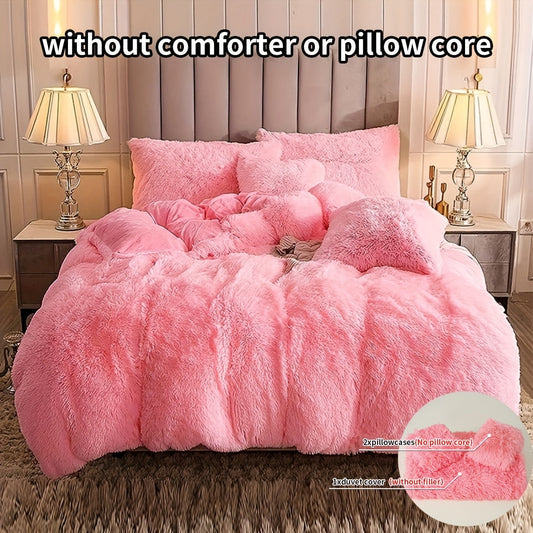 Ultra Soft Plush Duvet Cover Set with Zipper Closure