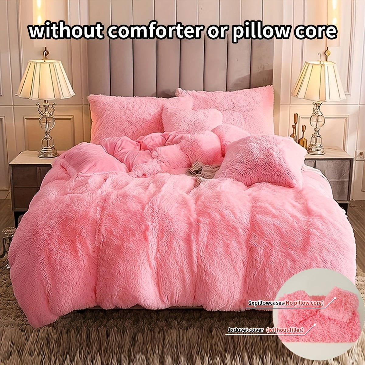 Ultra Soft Plush Duvet Cover Set with Zipper Closure