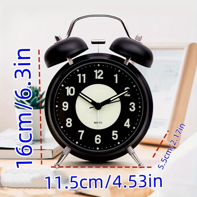 Sleek Metallic Alarm Clock with Soft Illumination