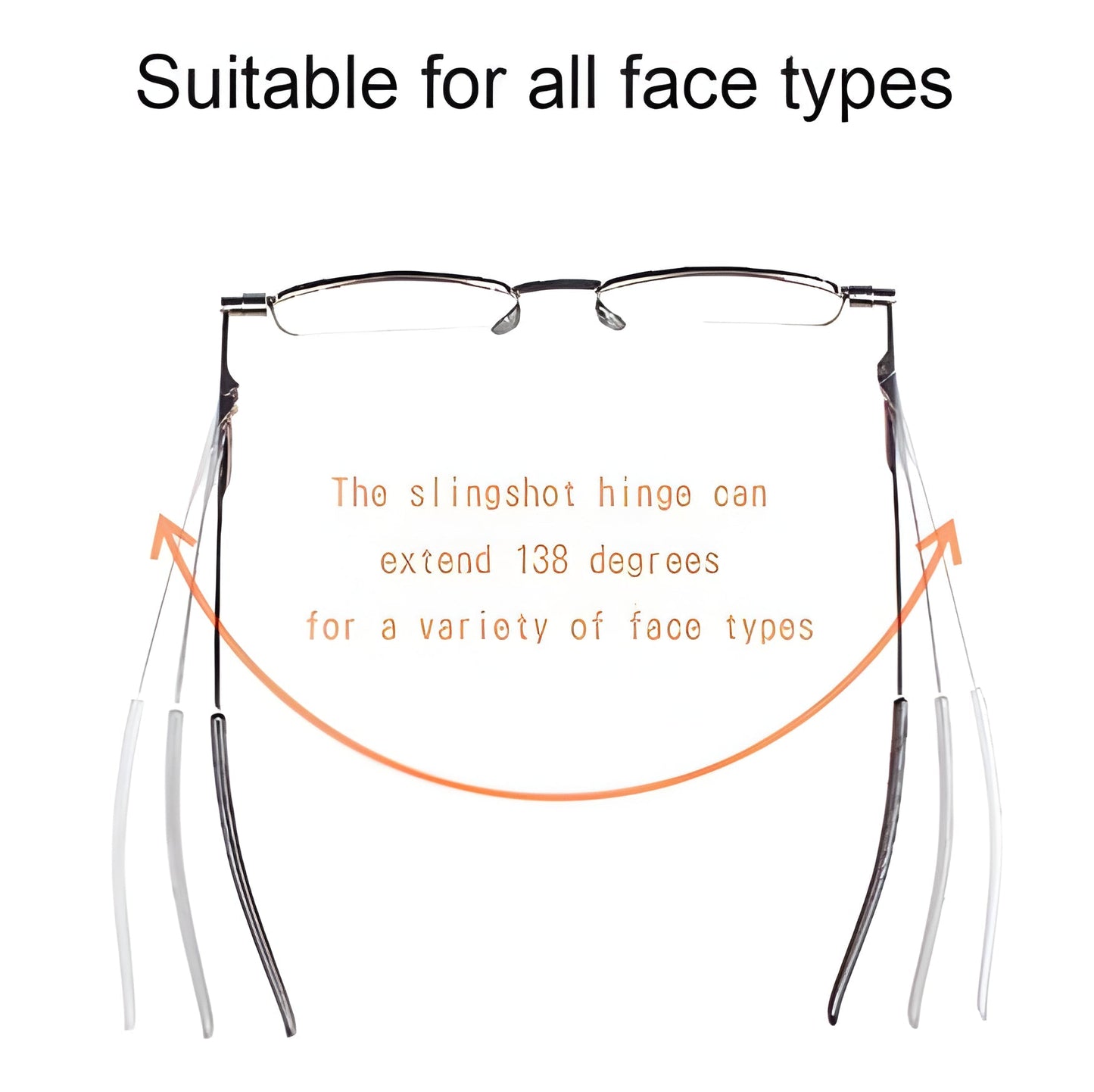 Compact Folding Reading Glasses for Men and Women - Gray Stainless Steel