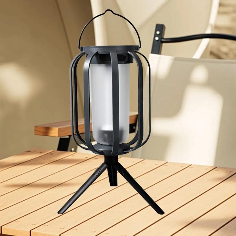 Solar and USB Rechargeable LED Lantern with Flame Effect