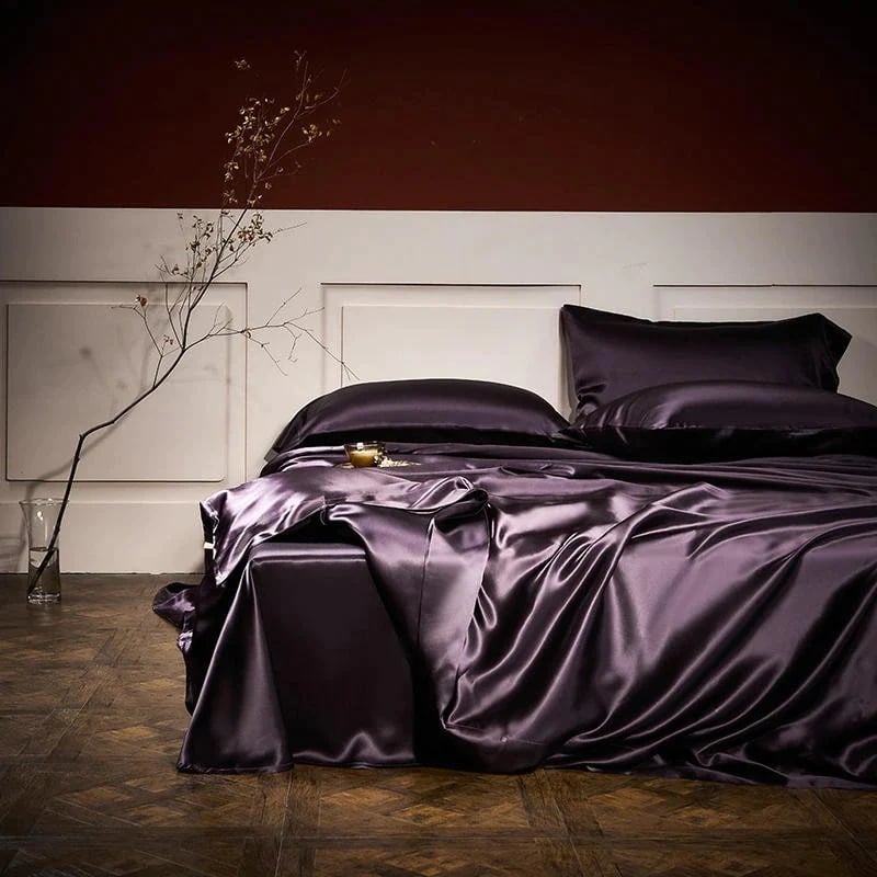 Pure Mulberry Silk Bedding Set - 25 Momme Luxury 4 Piece
