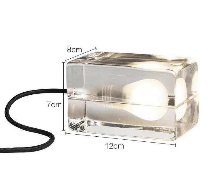Glare-Free LED Glass Table Lamp - Modern Crystal Design