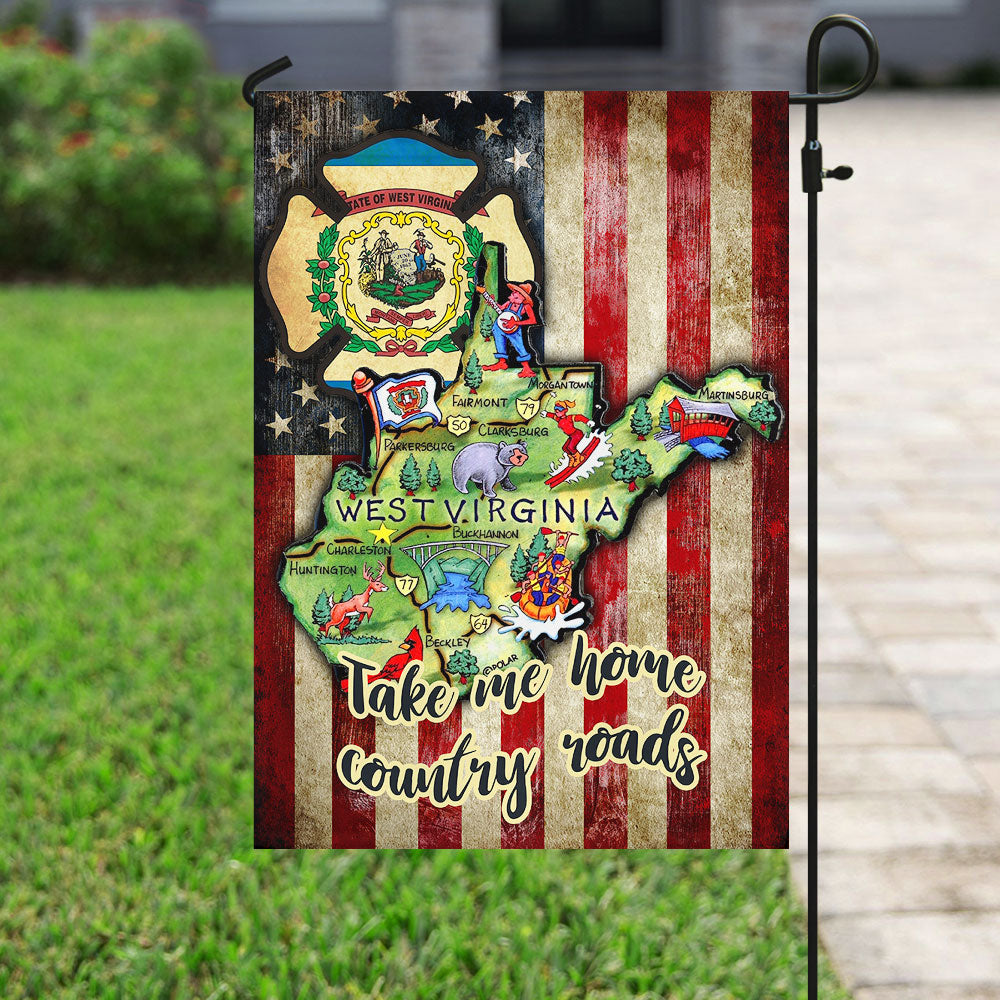Double-Sided West Virginia State Flag - Custom Printed Canvas