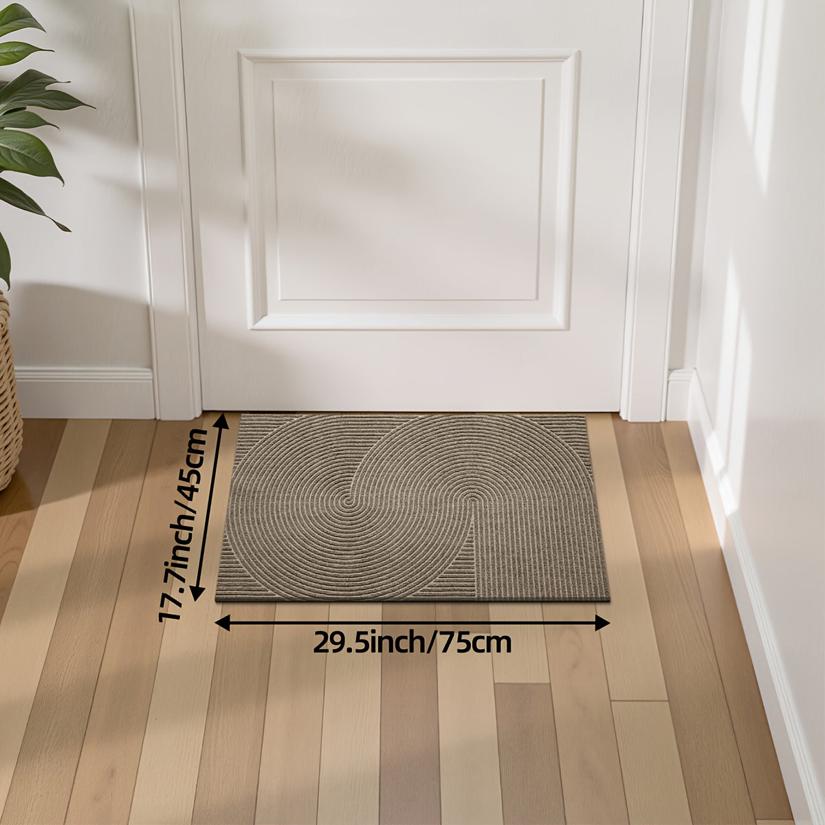 Non-Slip Geometric Entryway Rug for Indoor and Outdoor Use