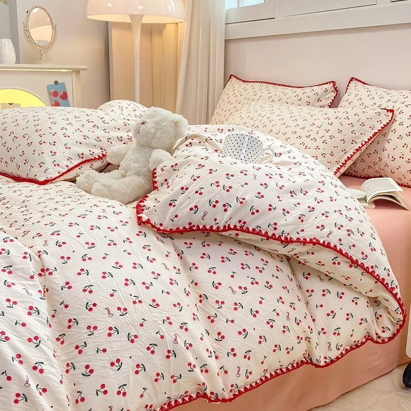 Floral Duvet Cover Bedding Set with Pillowcases