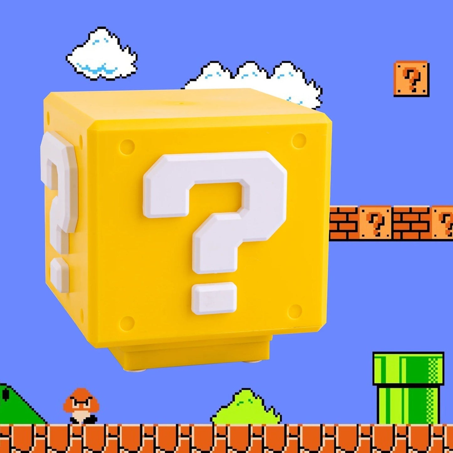 Power-Up Block Night Light - Interactive Mario Game Lamp