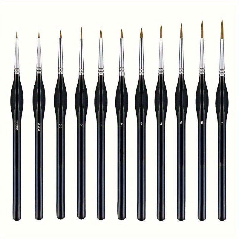 Precision Detail Brush with Ergonomic Handle for Acrylic, Oil, and Watercolor Painting
