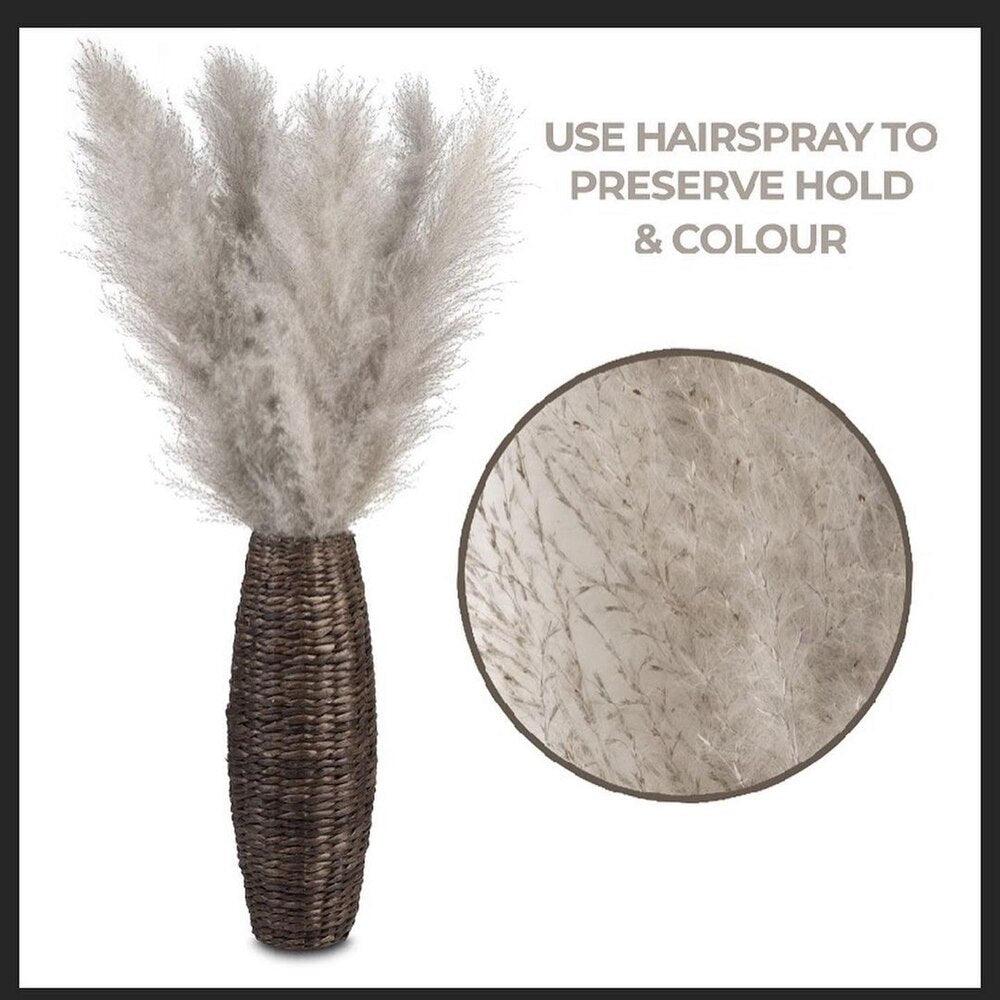 Natural Dried Pampas Grass Bouquet 80 cm - Fluffy White Beige Gray Feathers