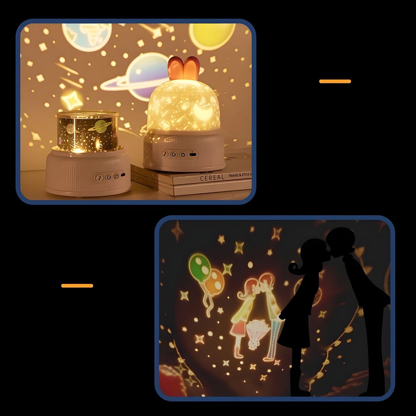 Cute Rabbit Night Light Projector for Kids