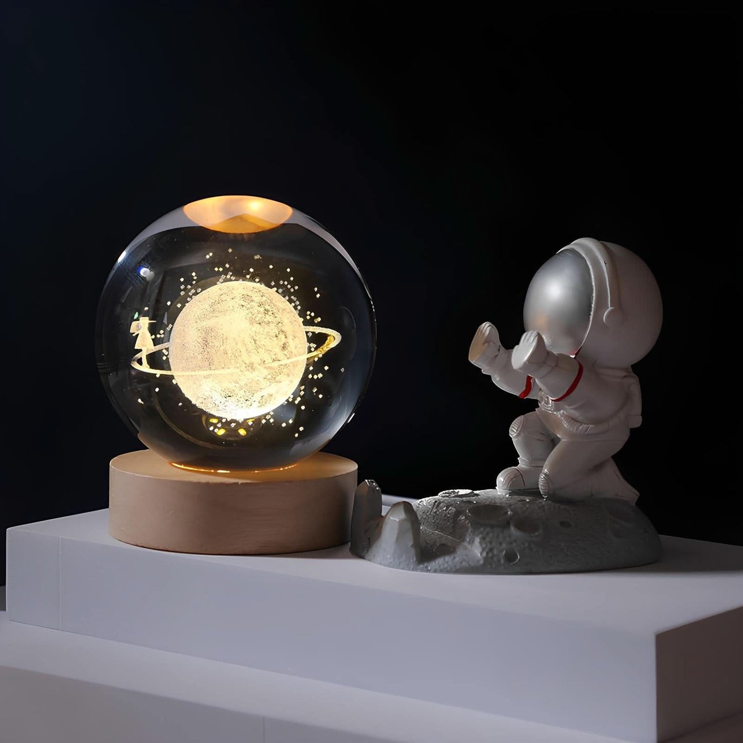 Luminous Crystal Sphere LED Night Light