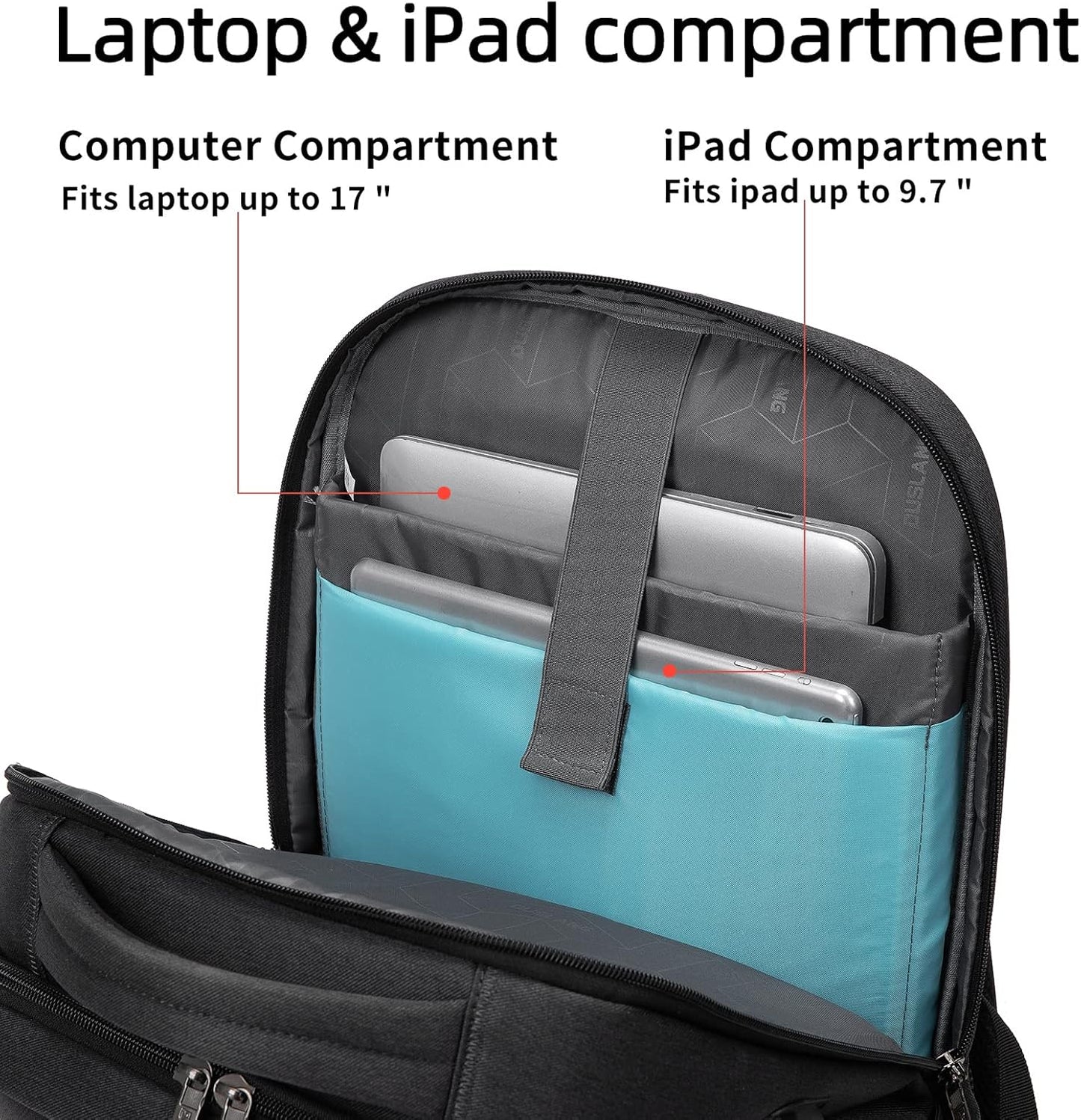 Water-Resistant Laptop Backpack with USB Port and Anti-Theft Design