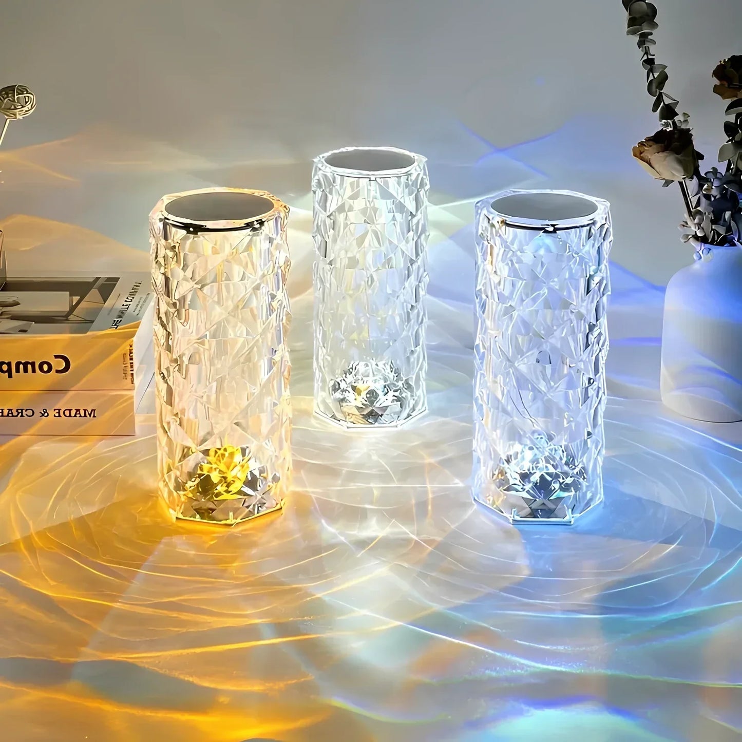 Crystal Touch Control Table Lamp with 16 Color Options