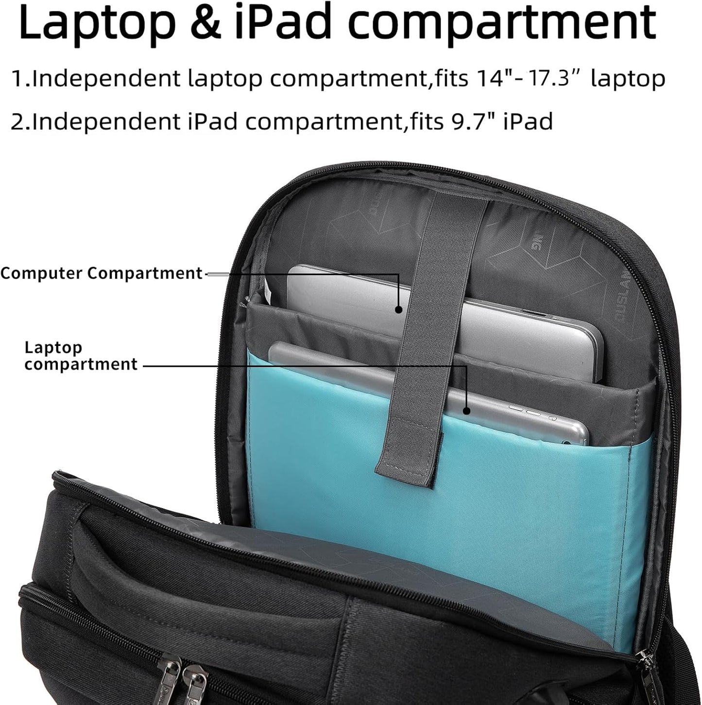 Water-Resistant Laptop Backpack with USB Port and Anti-Theft Design