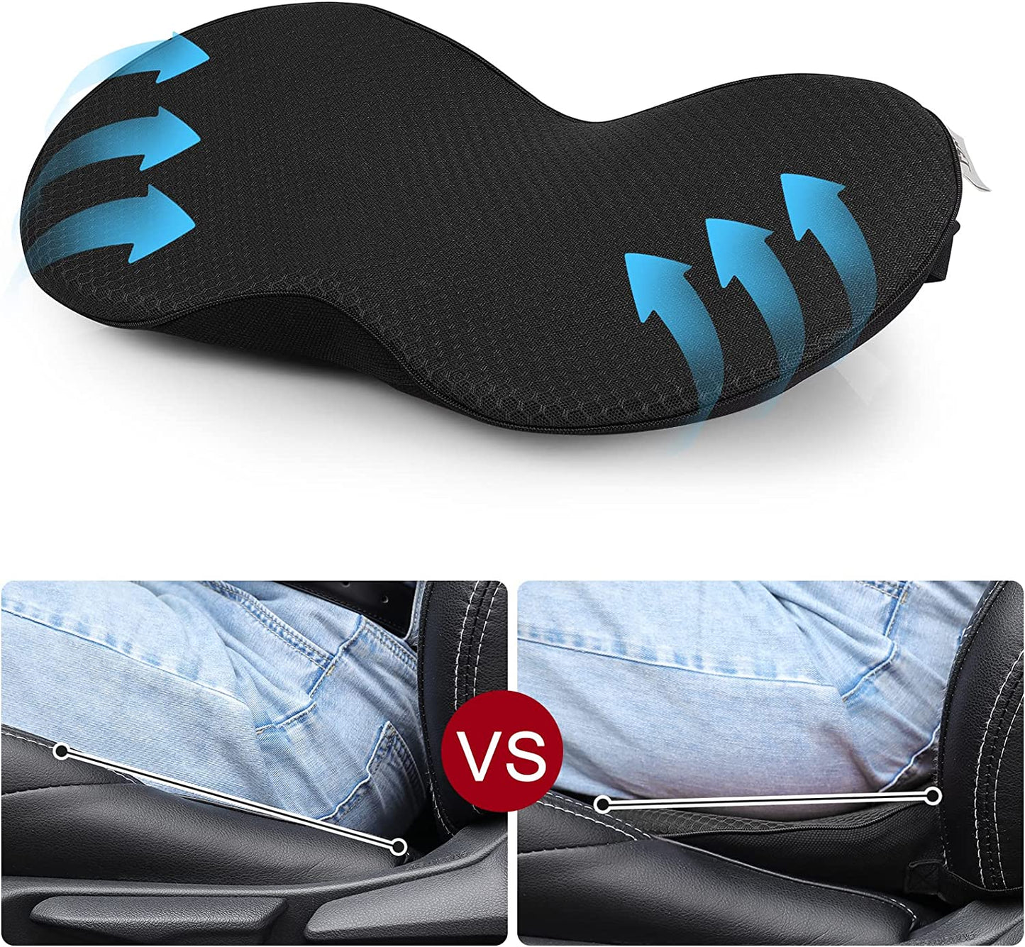 Ergonomic Car Seat Cushion for Short Drivers