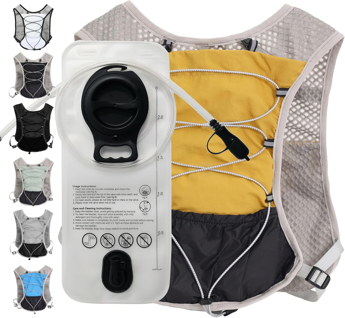 Ultra-Light Hydration Running Vest with 2L Bladder