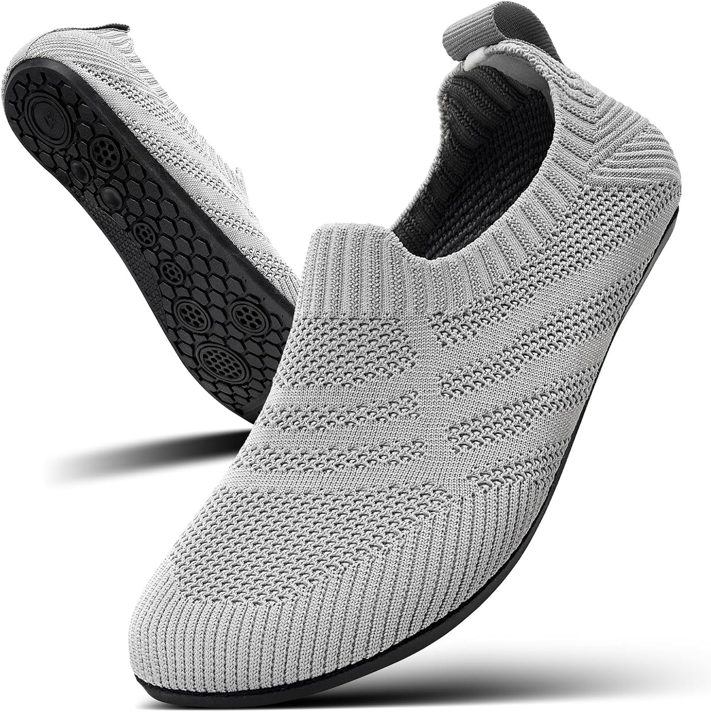 Men's Lightweight Knit Slip-On Barefoot Walking Shoes