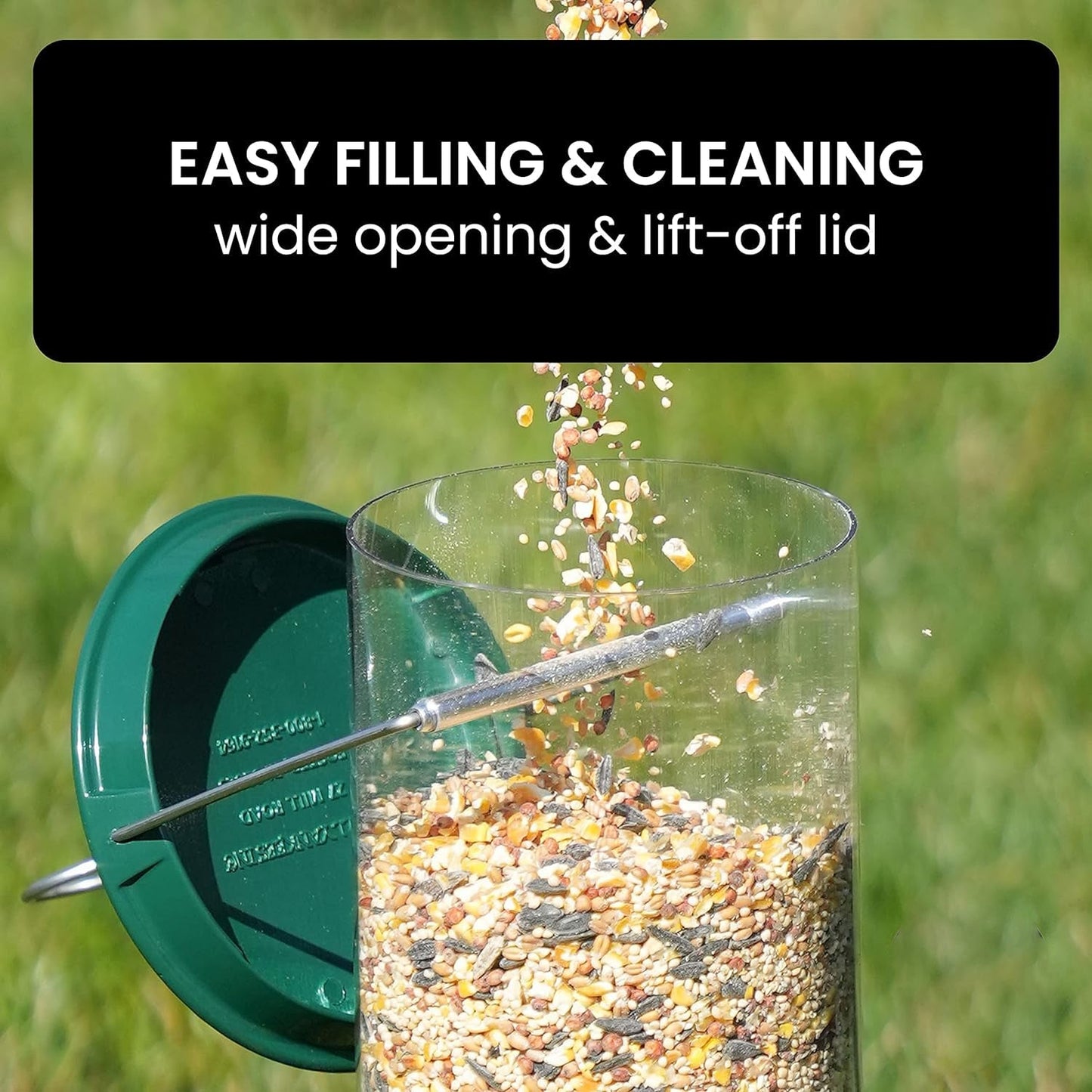 Squirrel-Proof Metal Wild Bird Feeder with Weight-Activated Perch