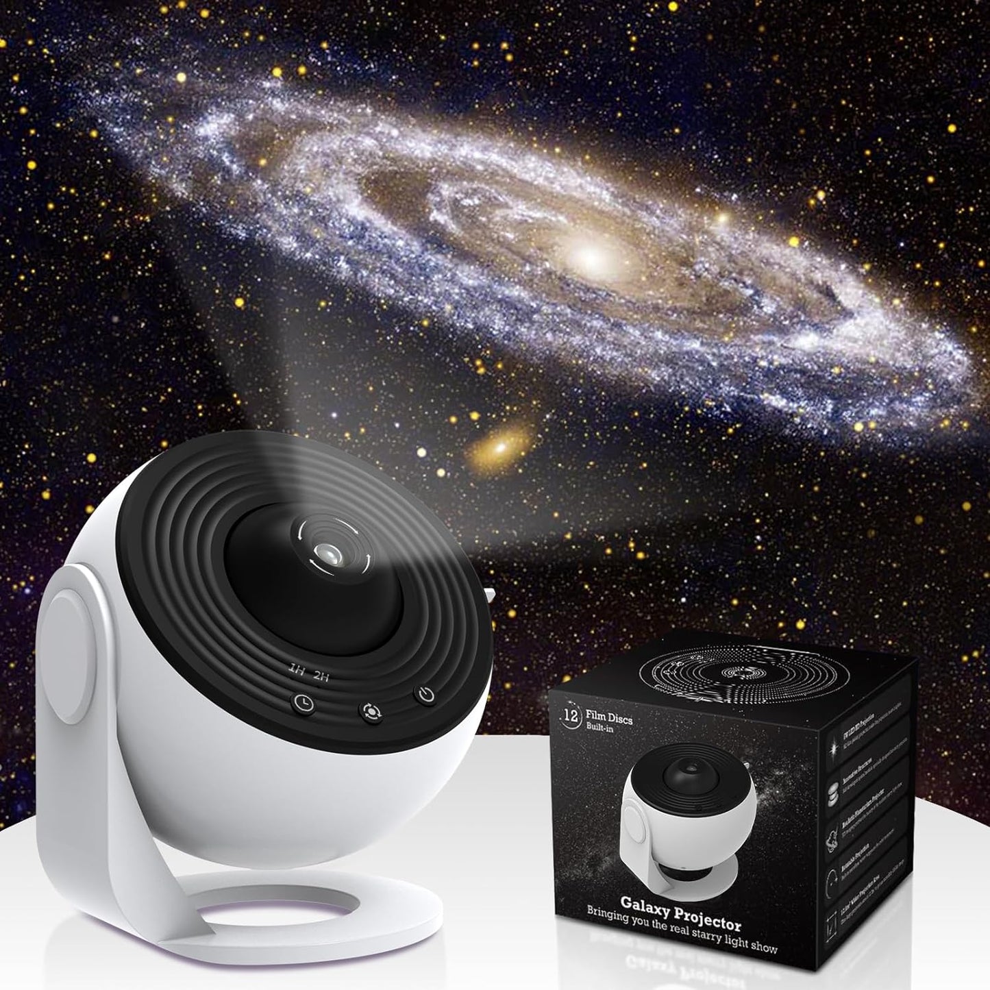 360° Rotating Planetarium Projector with 12 Effects and Timer