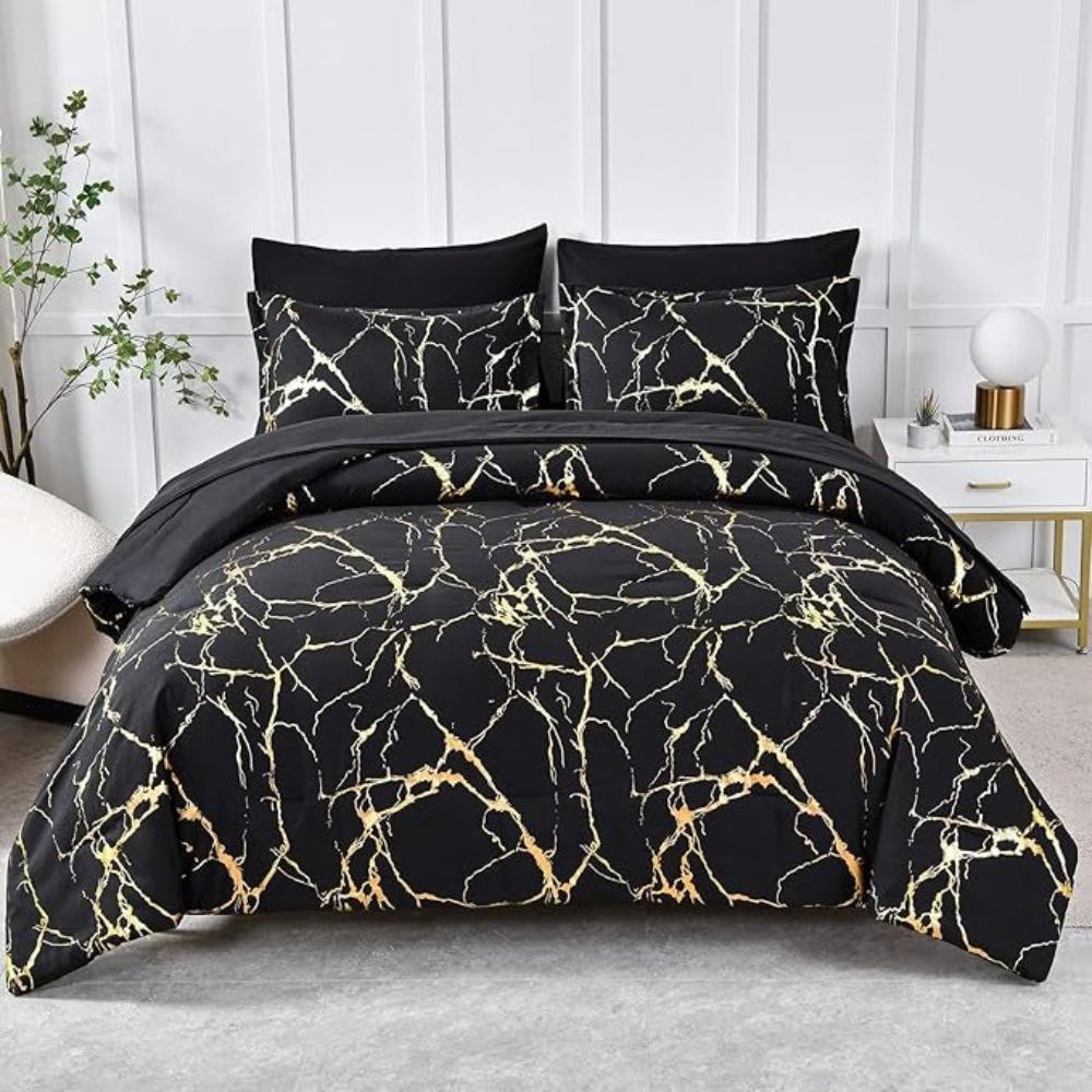 Lux Marble Duvet Cover Set with Pillowcases