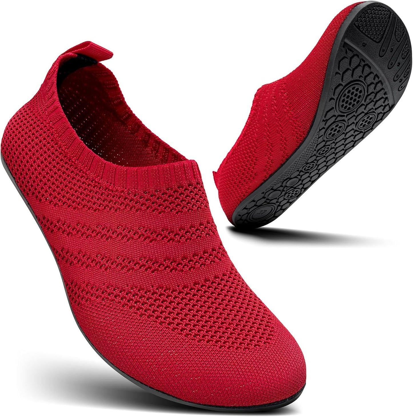 Men's Lightweight Knit Slip-On Barefoot Walking Shoes