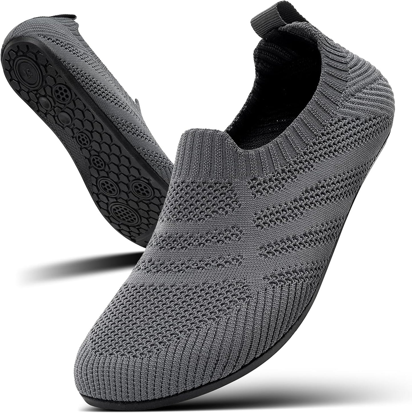 Men's Lightweight Knit Slip-On Barefoot Walking Shoes