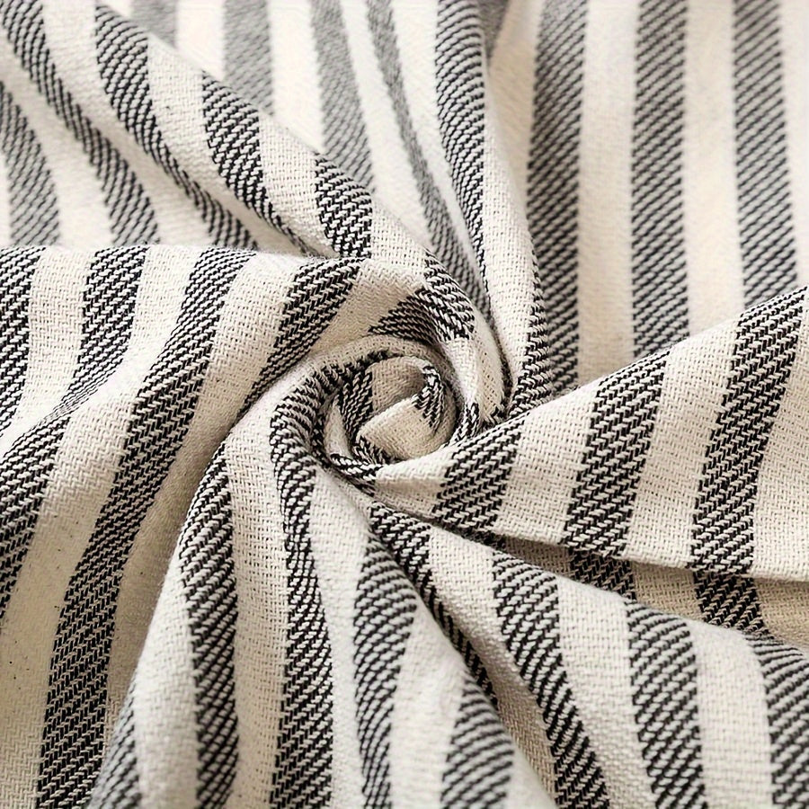 Extra Large Boho Striped Beach Towel with Fringes