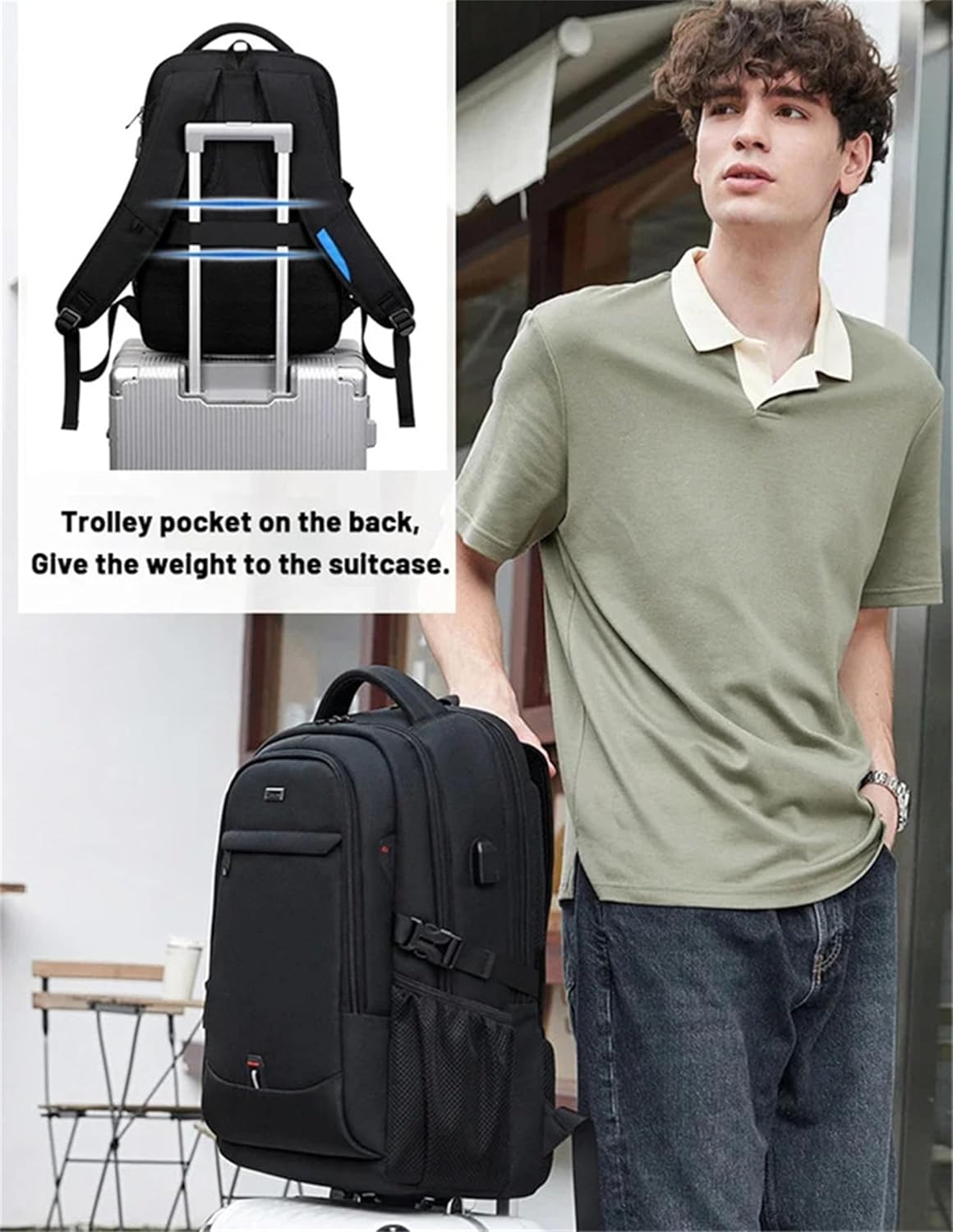 Waterproof Laptop Backpack with Organised Compartments for Travel and Work