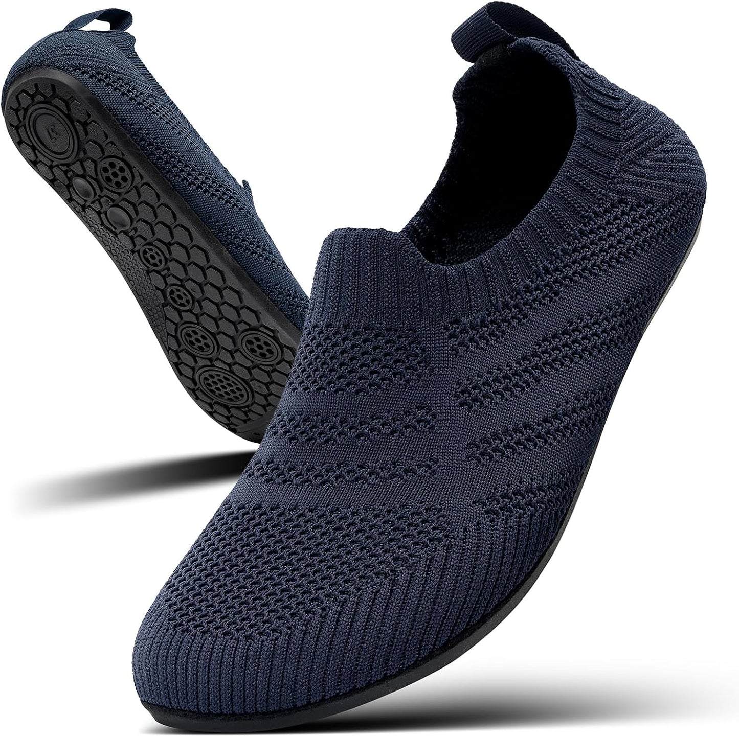 Men's Lightweight Knit Slip-On Barefoot Walking Shoes