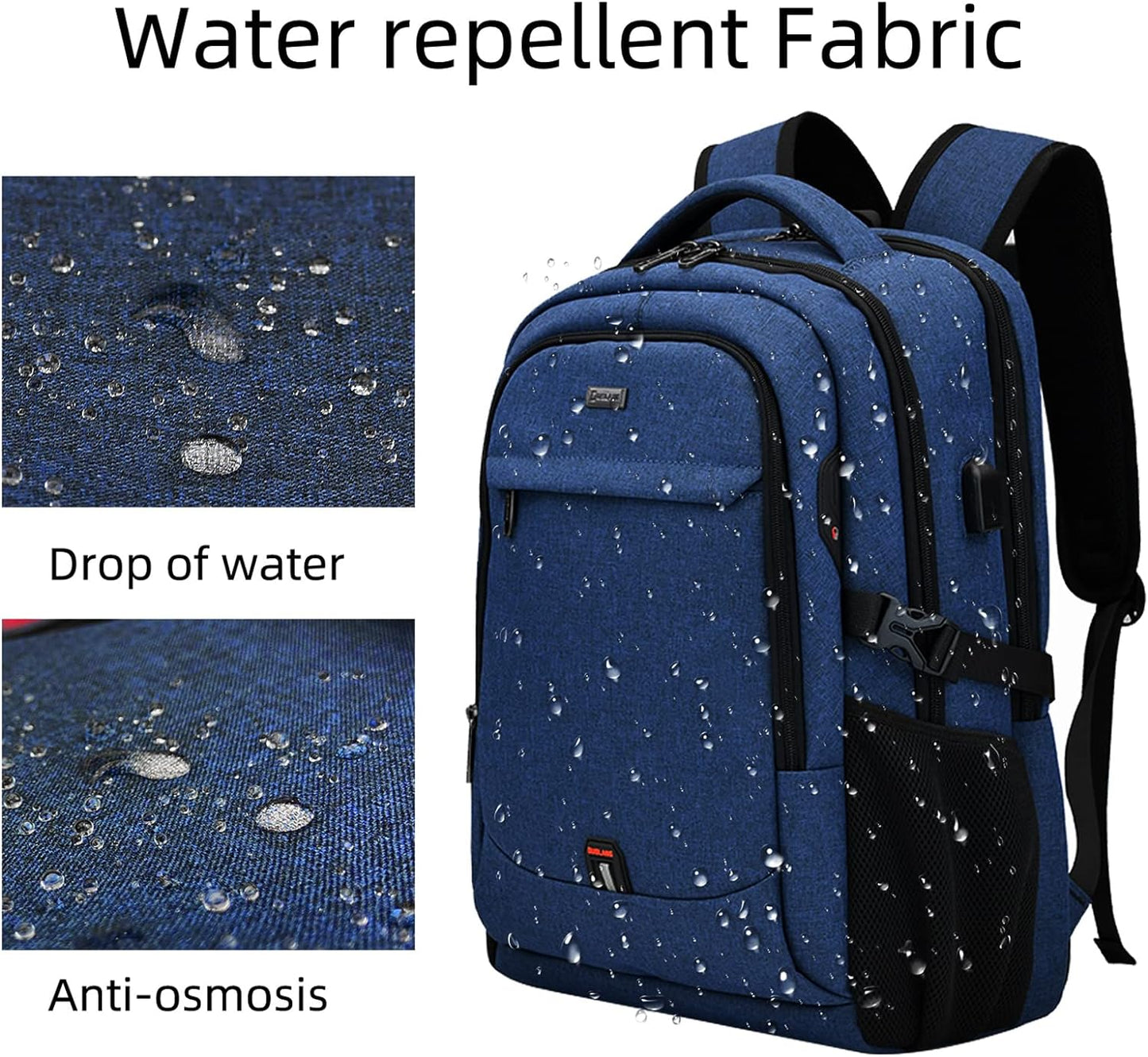 Water-Resistant Laptop Backpack with USB Port and Anti-Theft Design