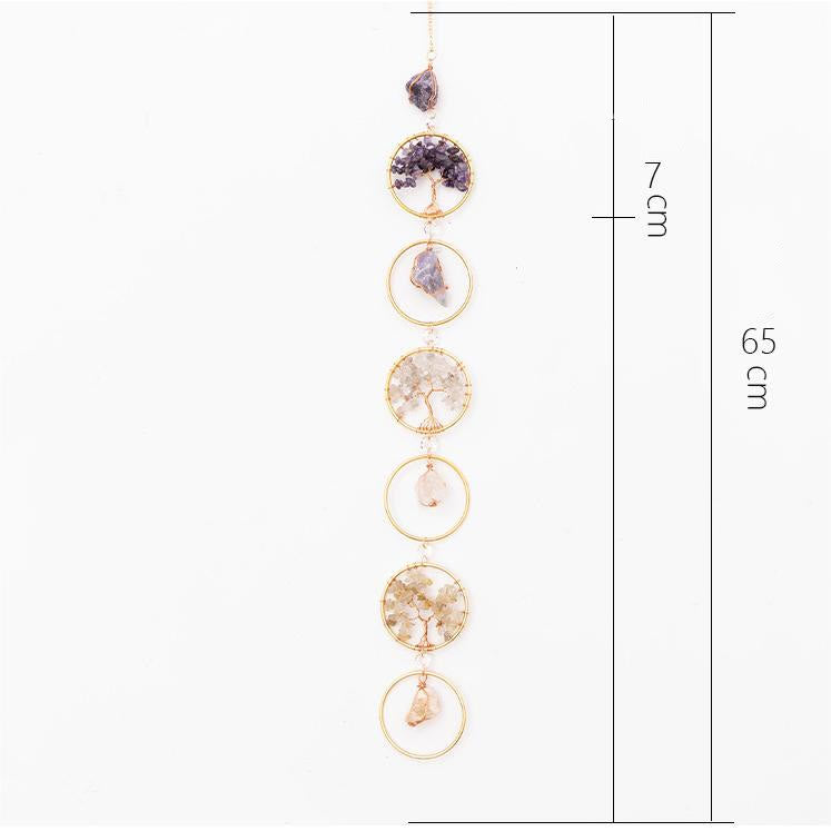 Crystal Tree of Life Wall Decor with 6 Rings