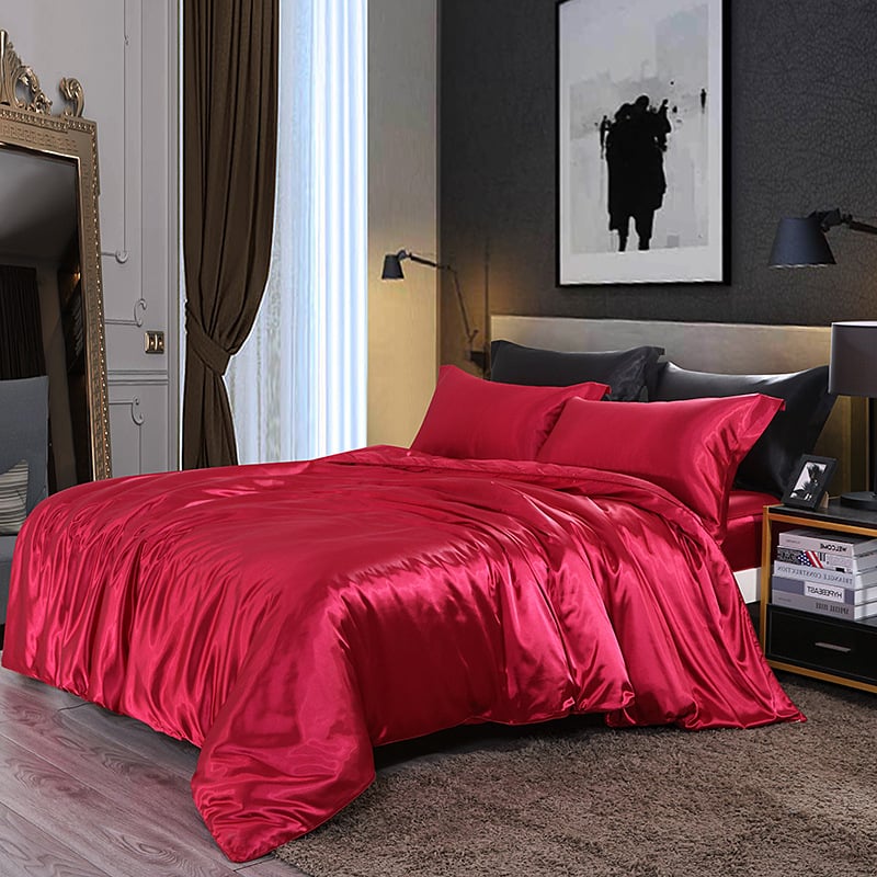 Pure Mulberry Silk Bedding Set - 25 Momme Luxury 4 Piece