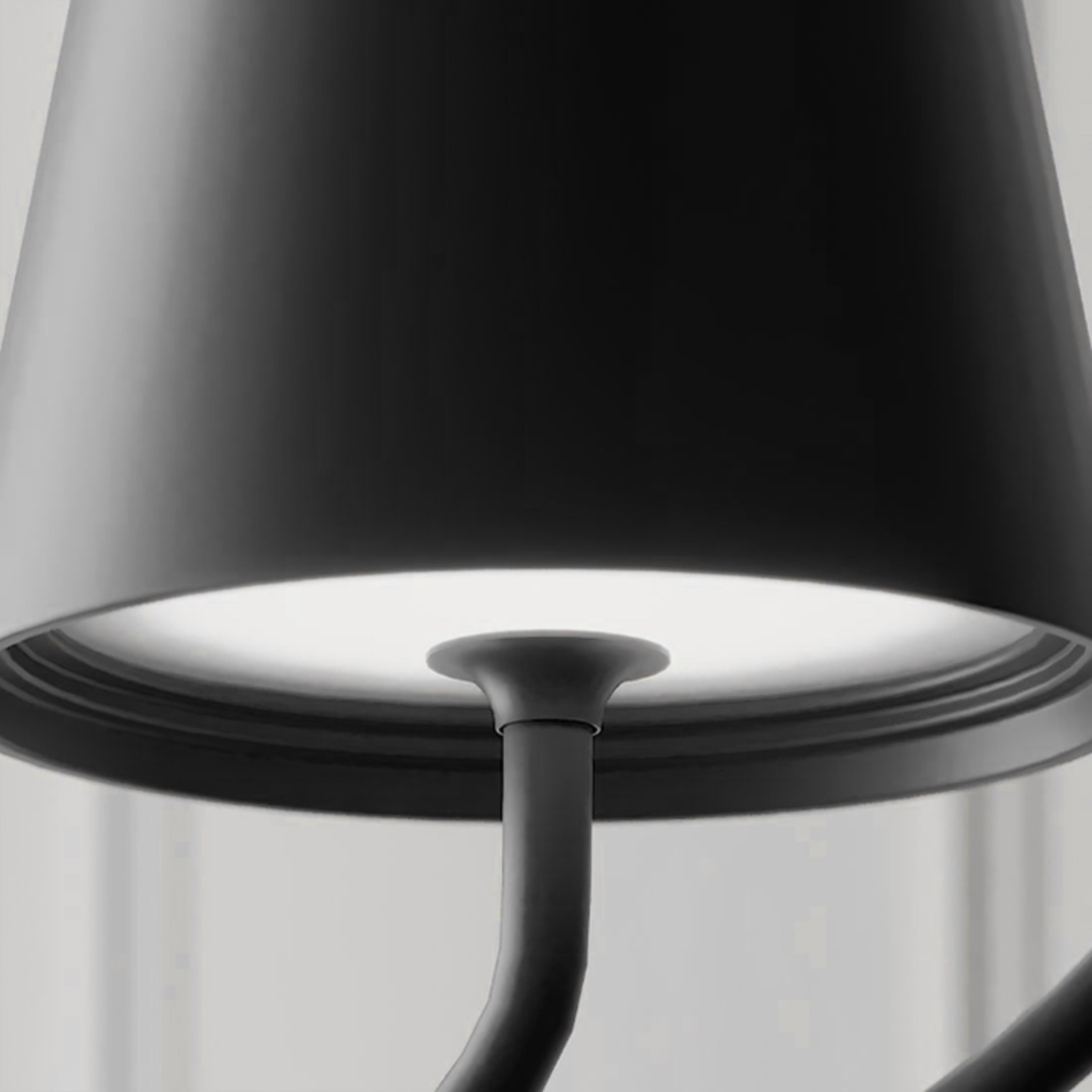 Modern Metal and Glass Pendant Light with Warm White LED