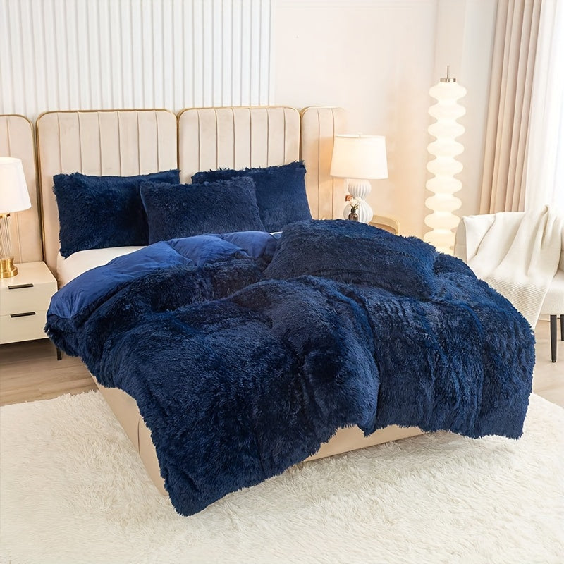 Ultra-Soft Plush Duvet Cover Set with Zipper and Pillowcases