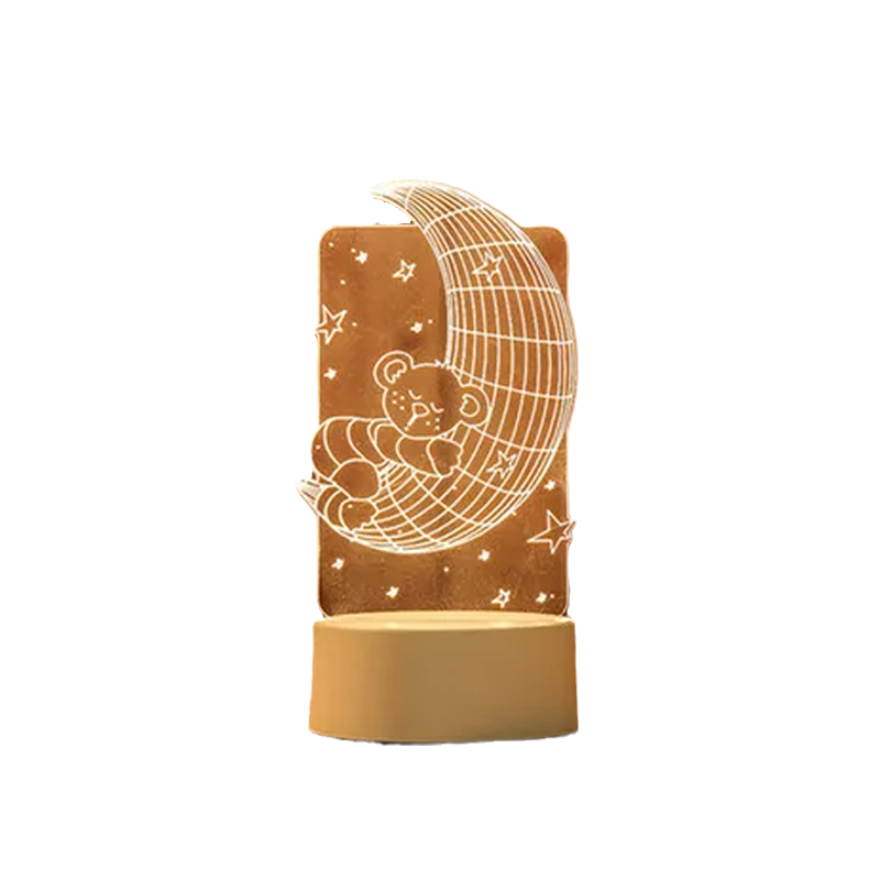 3D Acrylic Night Light with LED Color Options