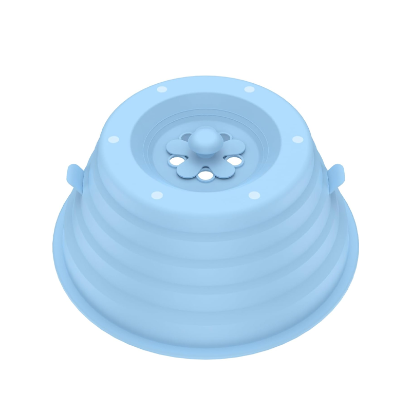 Collapsible Magnetic Silicone Microwave Cover with Steam Vents