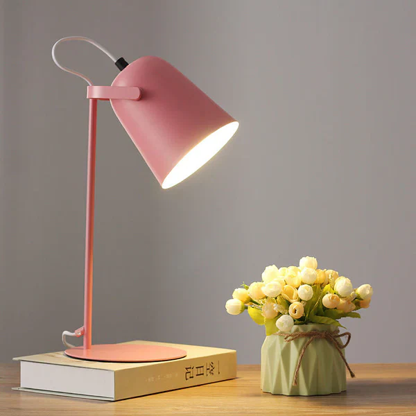 Nordic Macaron Color Iron Bucket Table Lamp