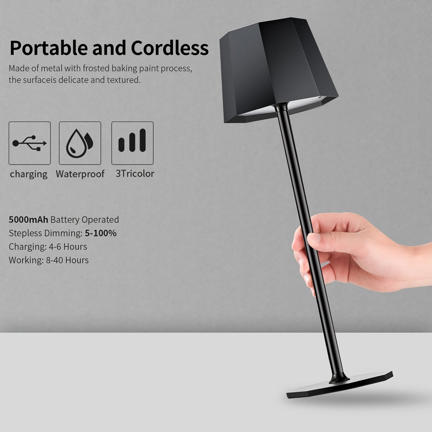 Cordless Battery-Powered Table Lamp Set - Soft Ambient Lighting