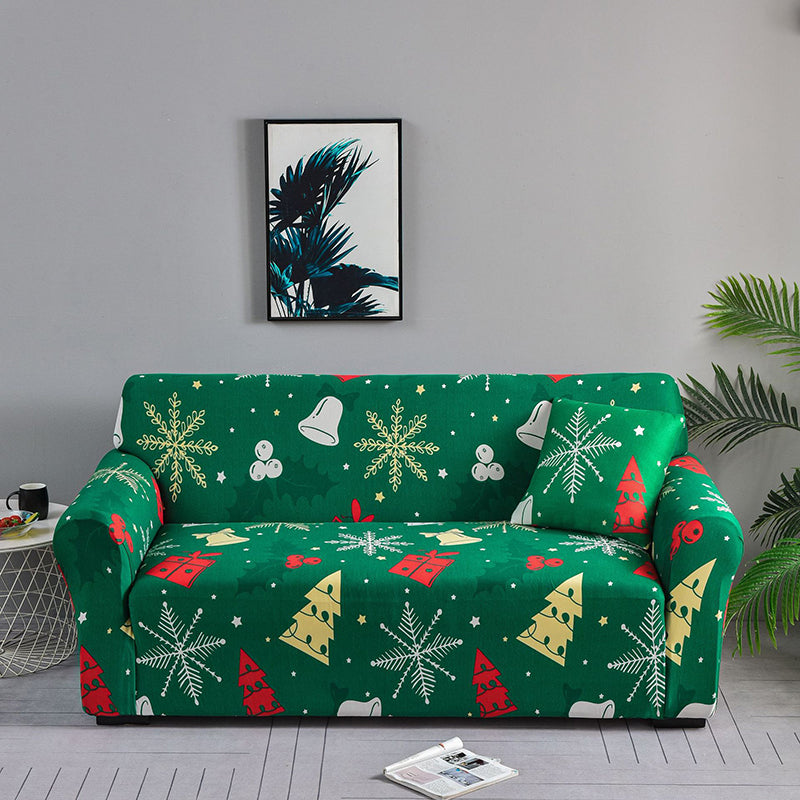Christmas Elastic Sofa Cover for All Sizes - Polyester Stretch Protector
