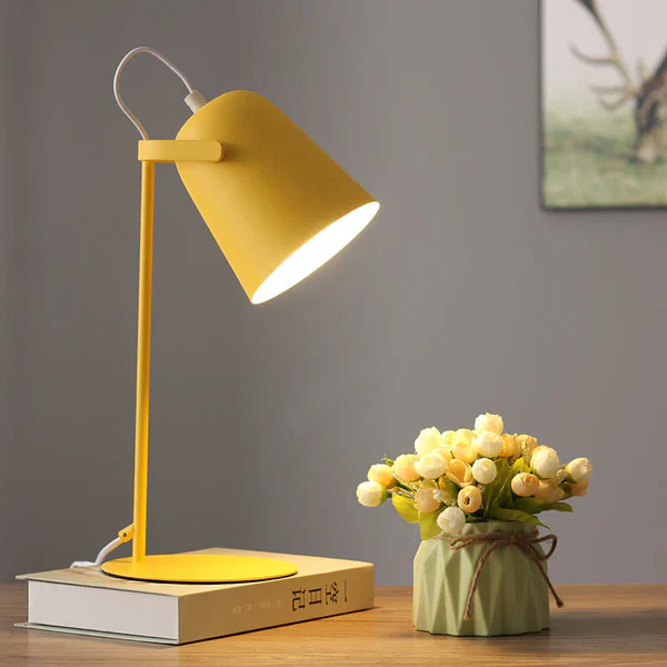 Nordic Macaron Color Iron Bucket Table Lamp