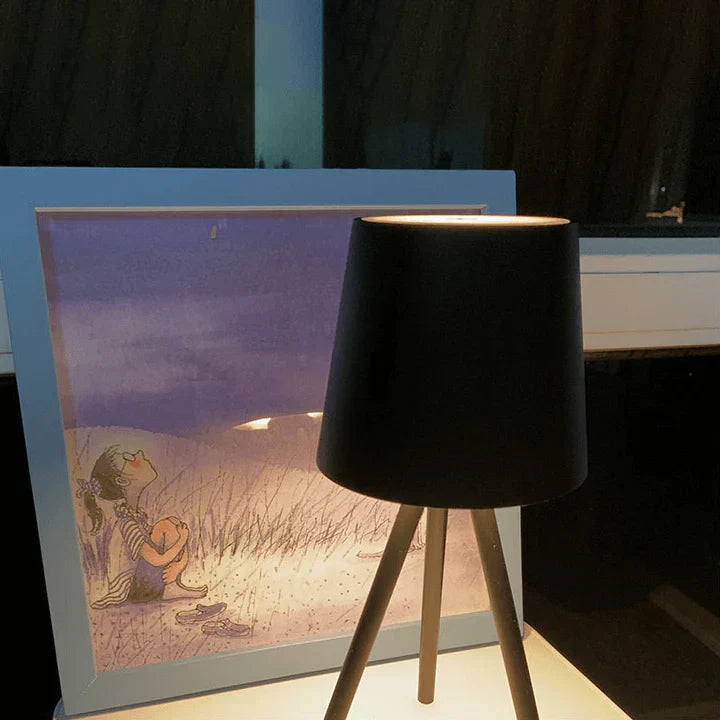 Cordless LED Tripod Table Lamp - Modern Minimalist Night Light