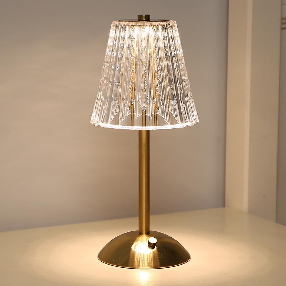 Gold Crystal Touch Control Table Lamp